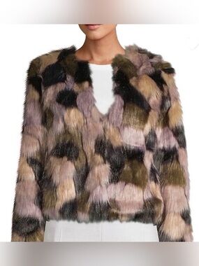 NWOT Bagatelle Multi Faux Fur Short Coat